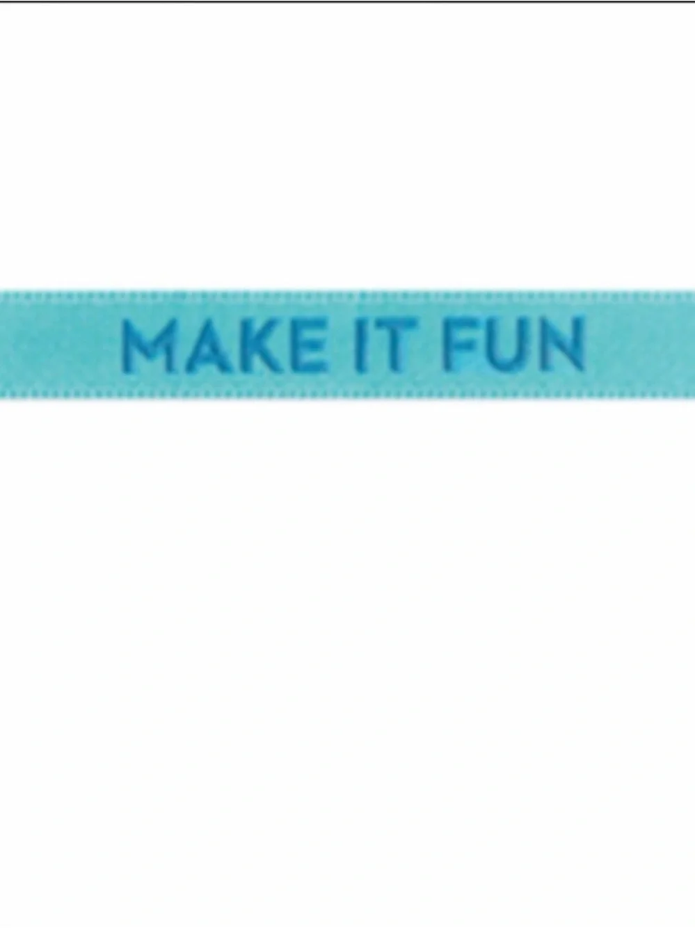 Blue ‘make it fun’ Satin Wristband Bracelet - Picture 1 of 4